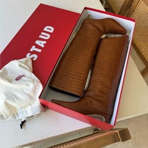 Brown Croc Staud Wally Boot